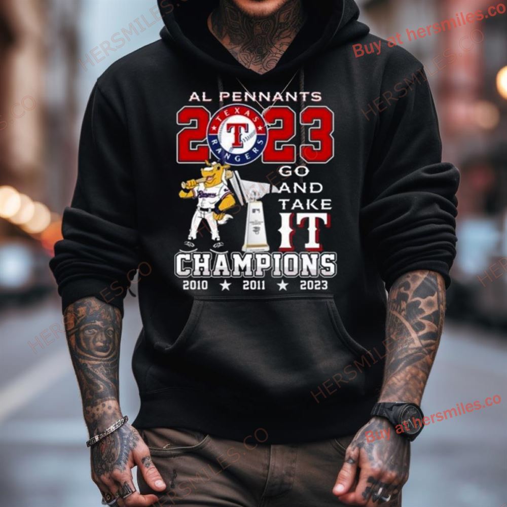 Al Pennants 2023 Texas Rangers 2023 Go And Take It Champions Two Sided Shirt Al Pennants 2023 Texas Rangers 2023 Go And Take It Champions Two Sided Shirt