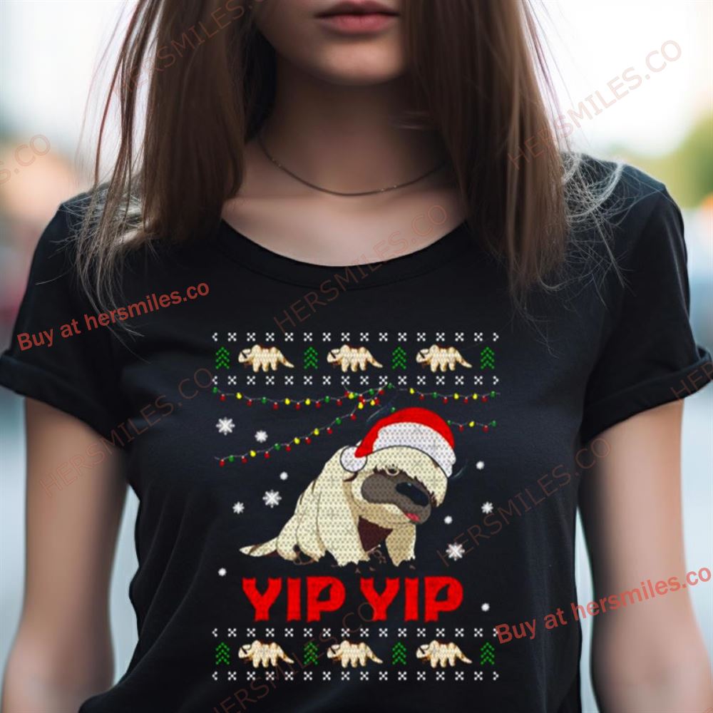 Appa Sky Bison Yip Yip Christmas Shirt Appa Sky Bison Yip Yip Christmas Shirt