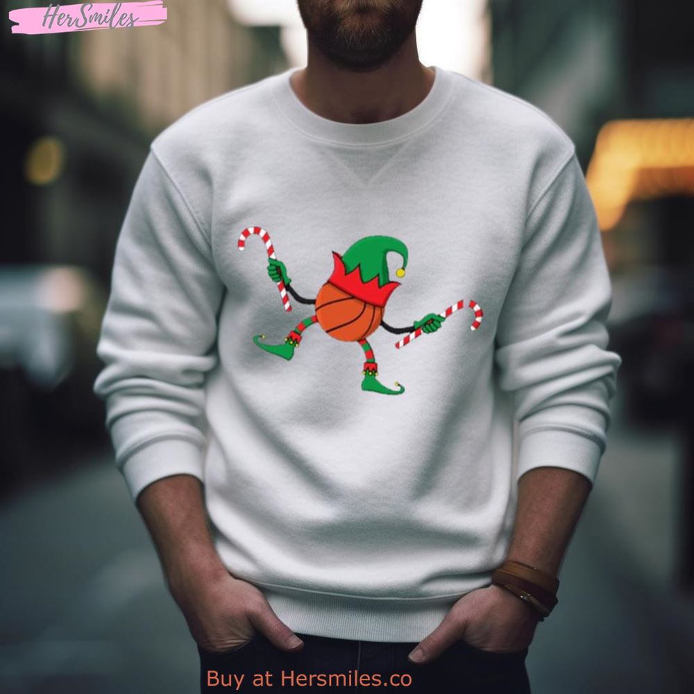 Basketball Elf Christmas Shirt