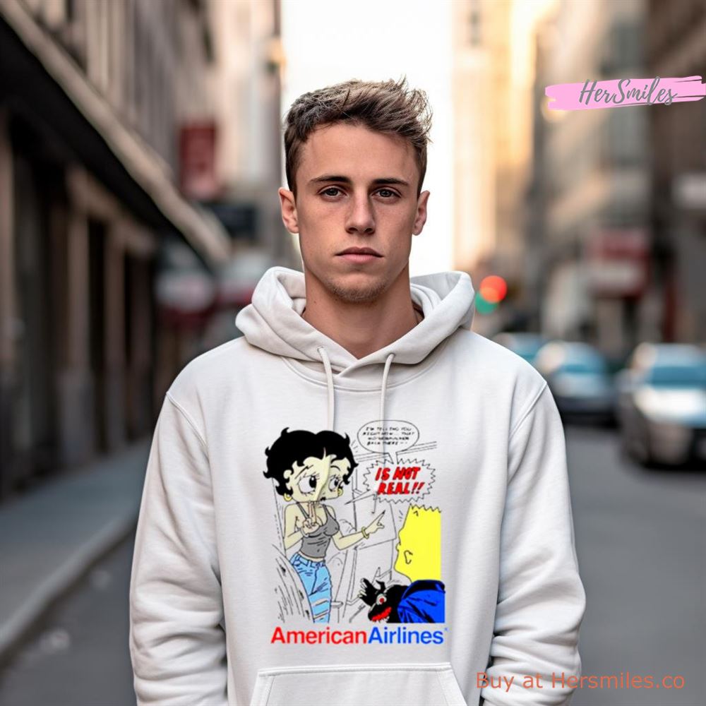 Betty Boop And Bart Simpson American Airlines Shirt Betty Boop And Bart Simpson American Airlines Shirt