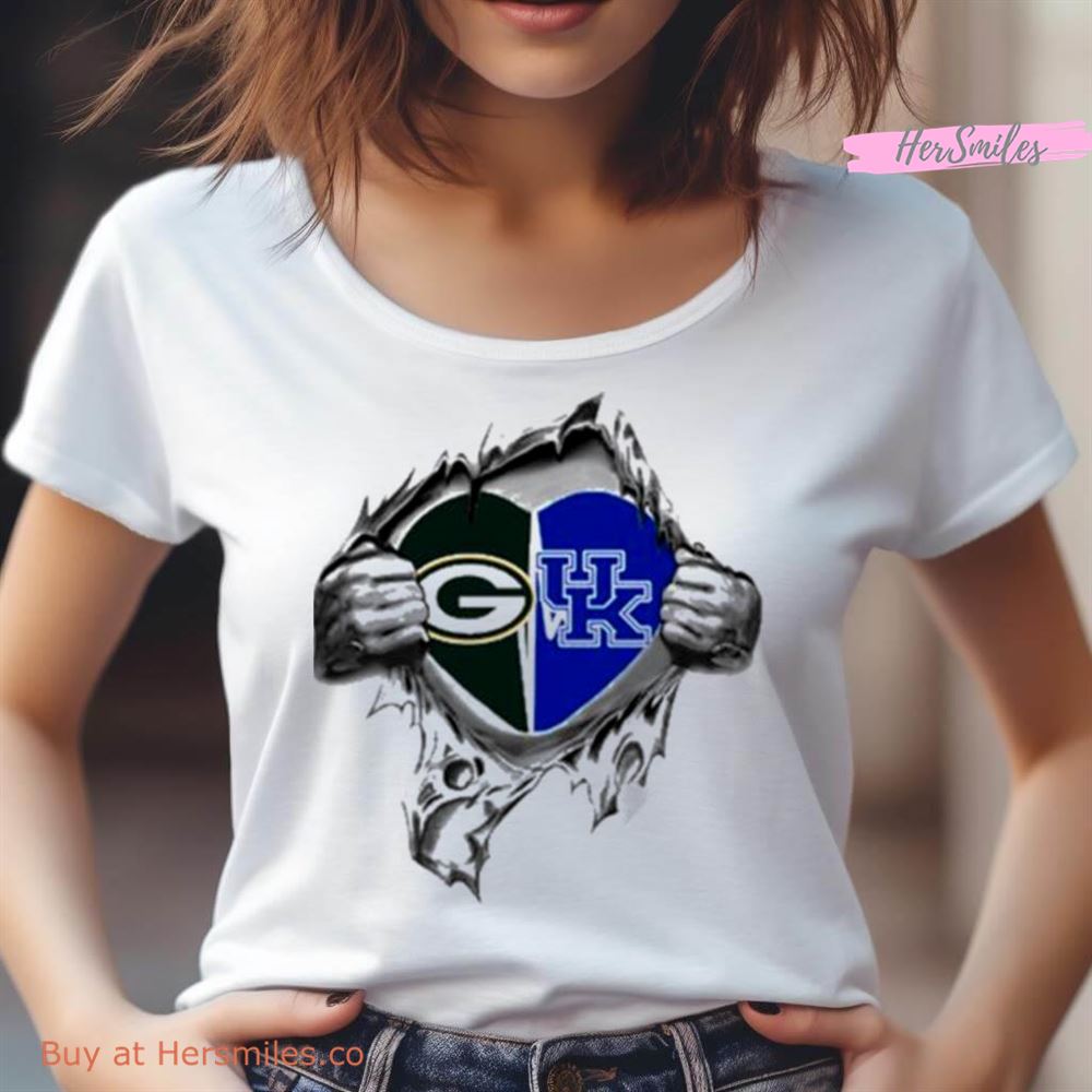 Blood Inside Me Green Bay Packers And Kentucky Wildcats 2023 Shirt Blood Inside Me Green Bay Packers And Kentucky Wildcats 2023 Shirt