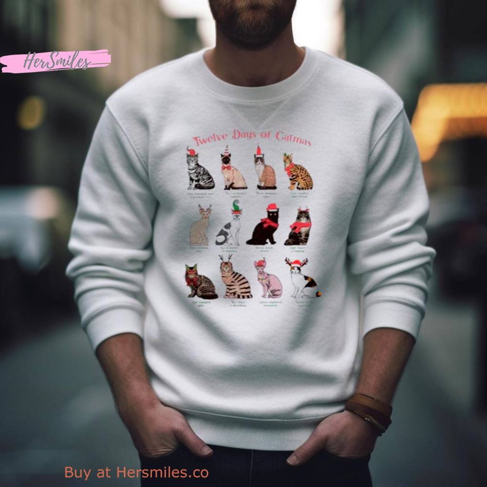 Cat Twelve Days Of Catmas Shirt