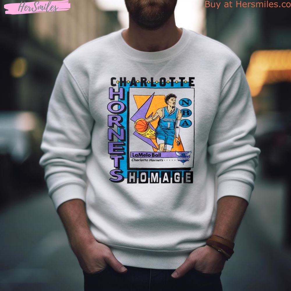 Charlotte Hornets Trading Card Lamelo Ball Homage Retro Shirt