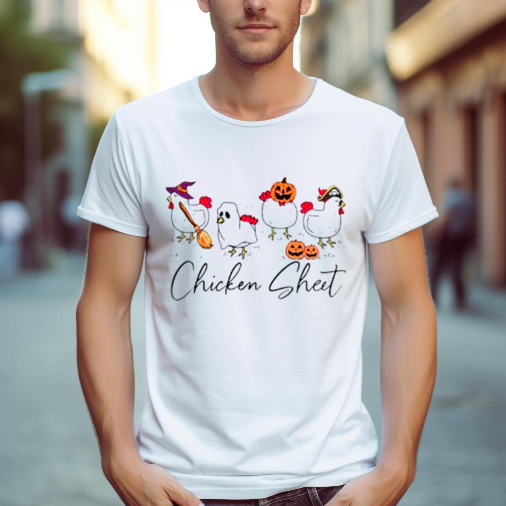 Chicken Sheet Ghost Funny Halloween Shirt