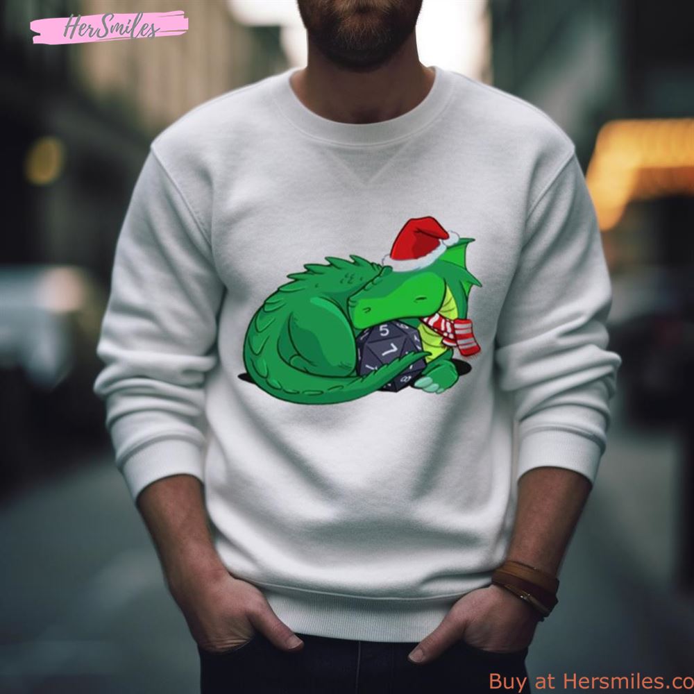 D20 Green Dragon Holiday Shirt