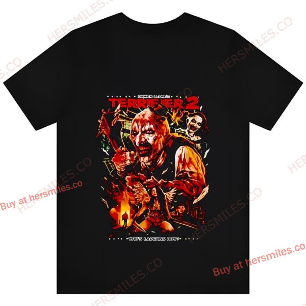 Damien Leones Terrifier 2 Whos Laughing Now Halloween T-shirt