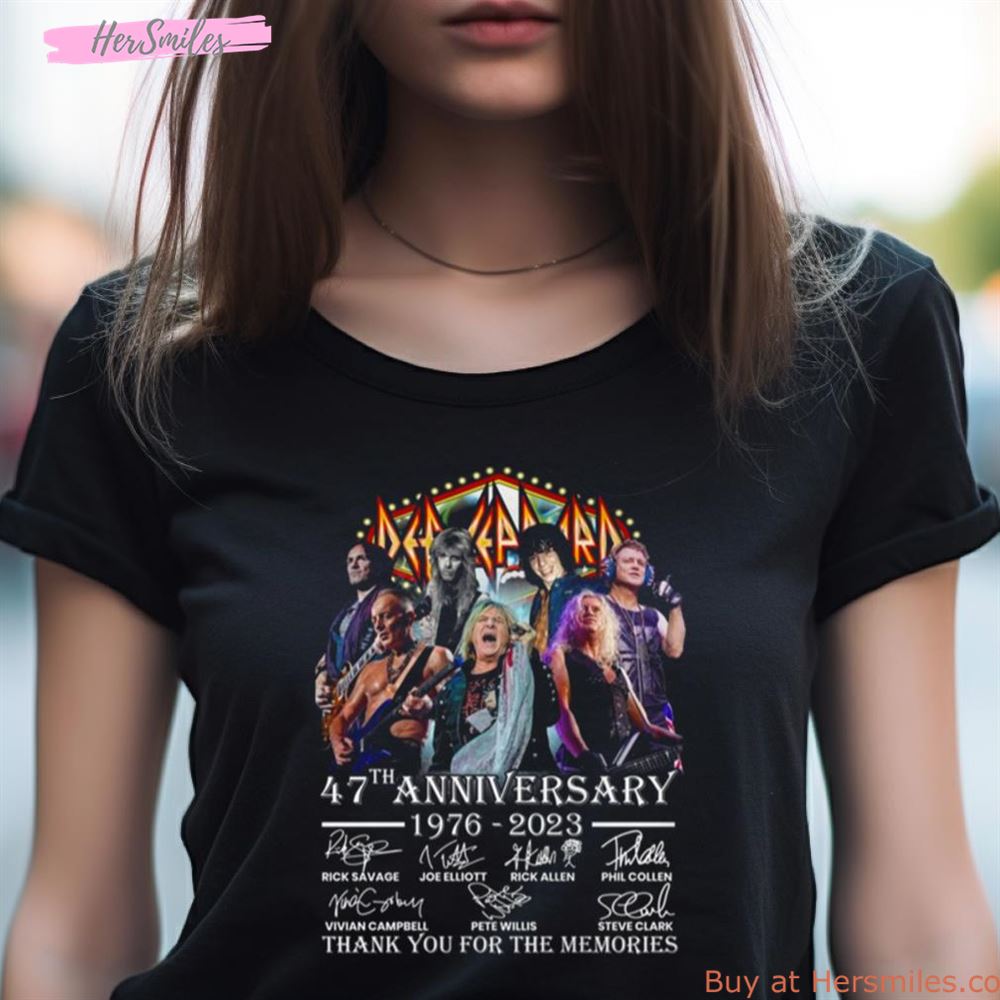 Def Leppard Hard Rock 47Th Anniversary 1976 - 2023 Thank You For The Memories Unisex Shirt Def Leppard Hard Rock 47Th Anniversary 1976 - 2023 Thank You For The Memories Unisex Shirt
