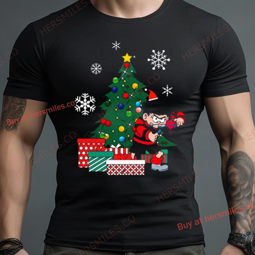 Dennis The Menace Around The Christmas Tree Shirt