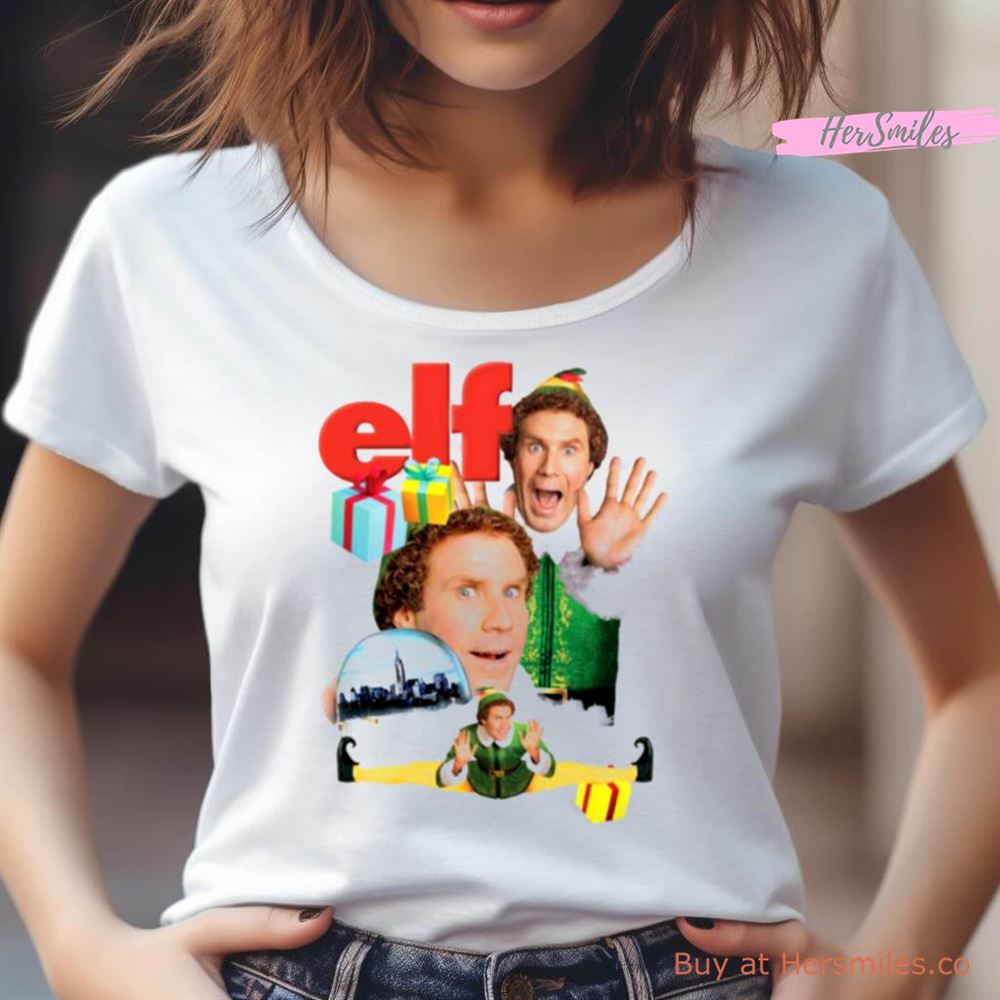 Elf Collage Christmas Shirt Elf Collage Christmas Shirt