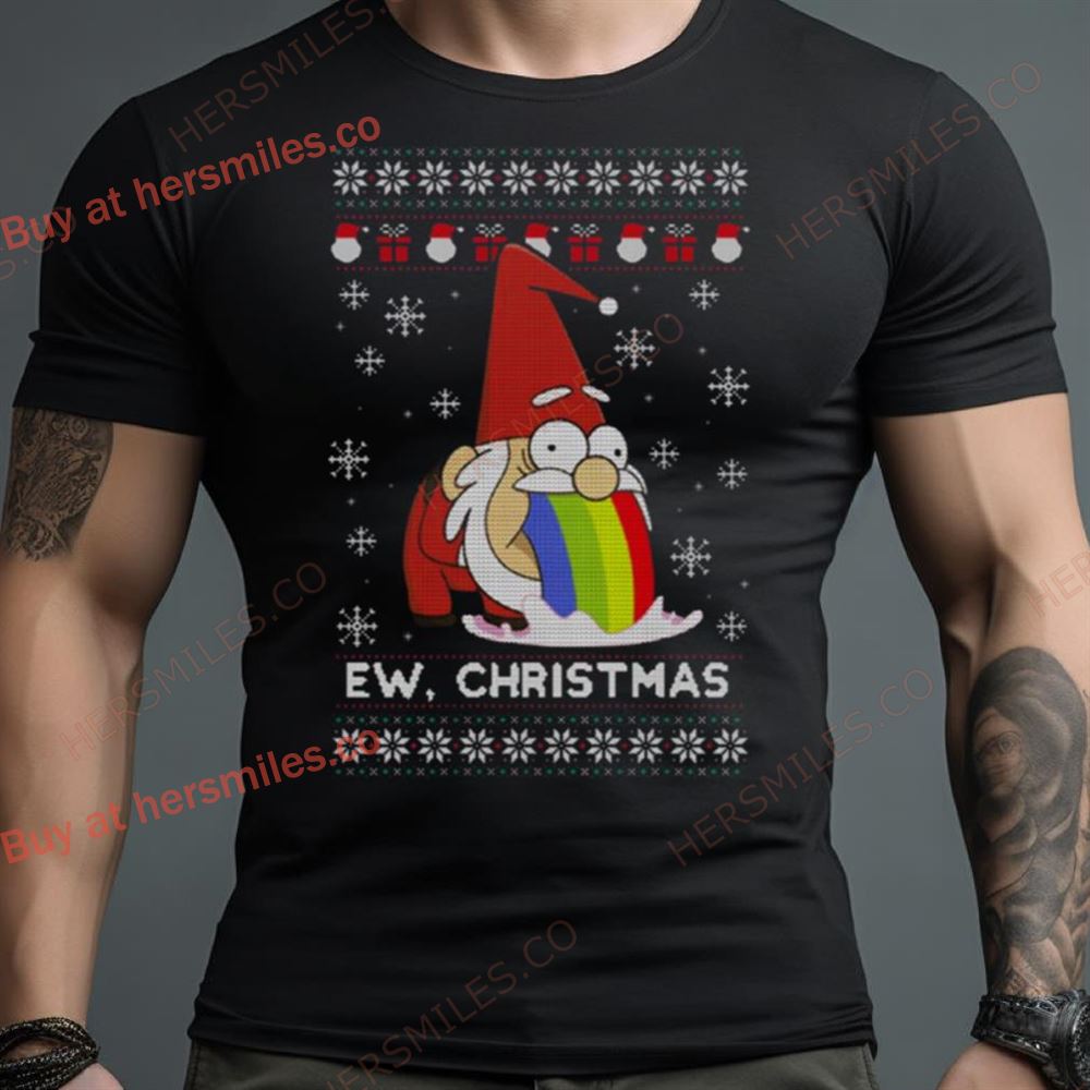 Ew Christmas Funny Kawaii Santa Claus Shirt