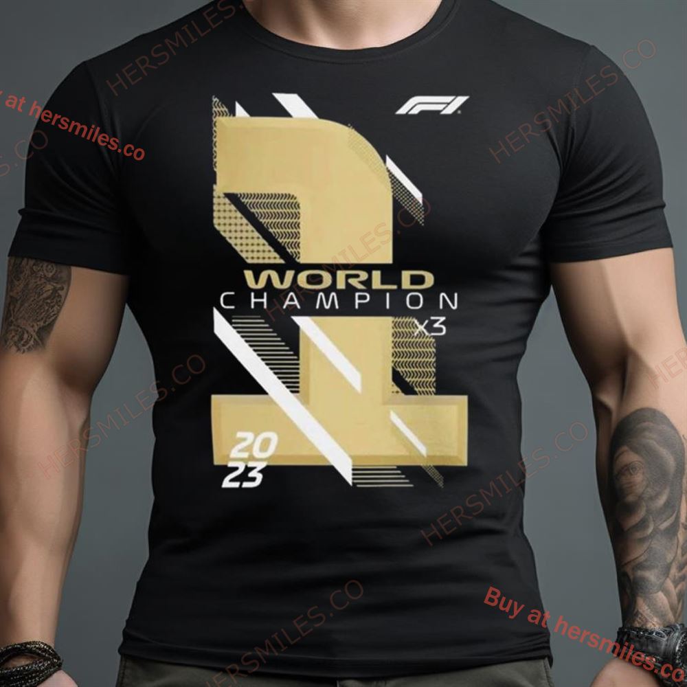 Formula 1 Champion Gold Print 2023 Shirt