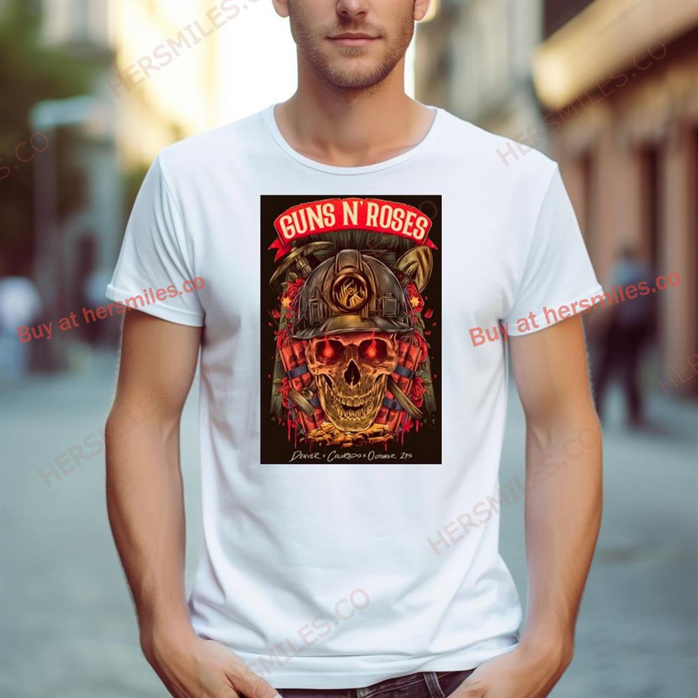 Guns N Roses Denver X Colorado X October 27Th 2023 At Ball Arena North American Tour Shirt