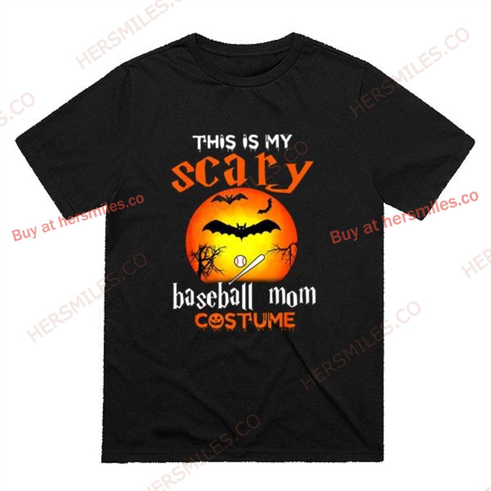 Halloween Baseball Shirt This Is My Scary Baseball Mom Halloween Costume For Fans T-shirt
