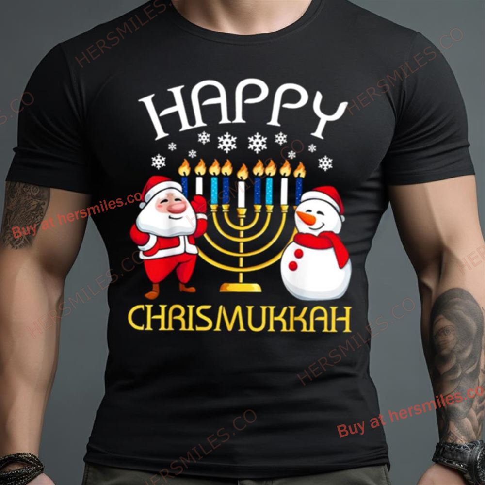 Happy Chrismukkah Jewish Santa Christmas Shirt