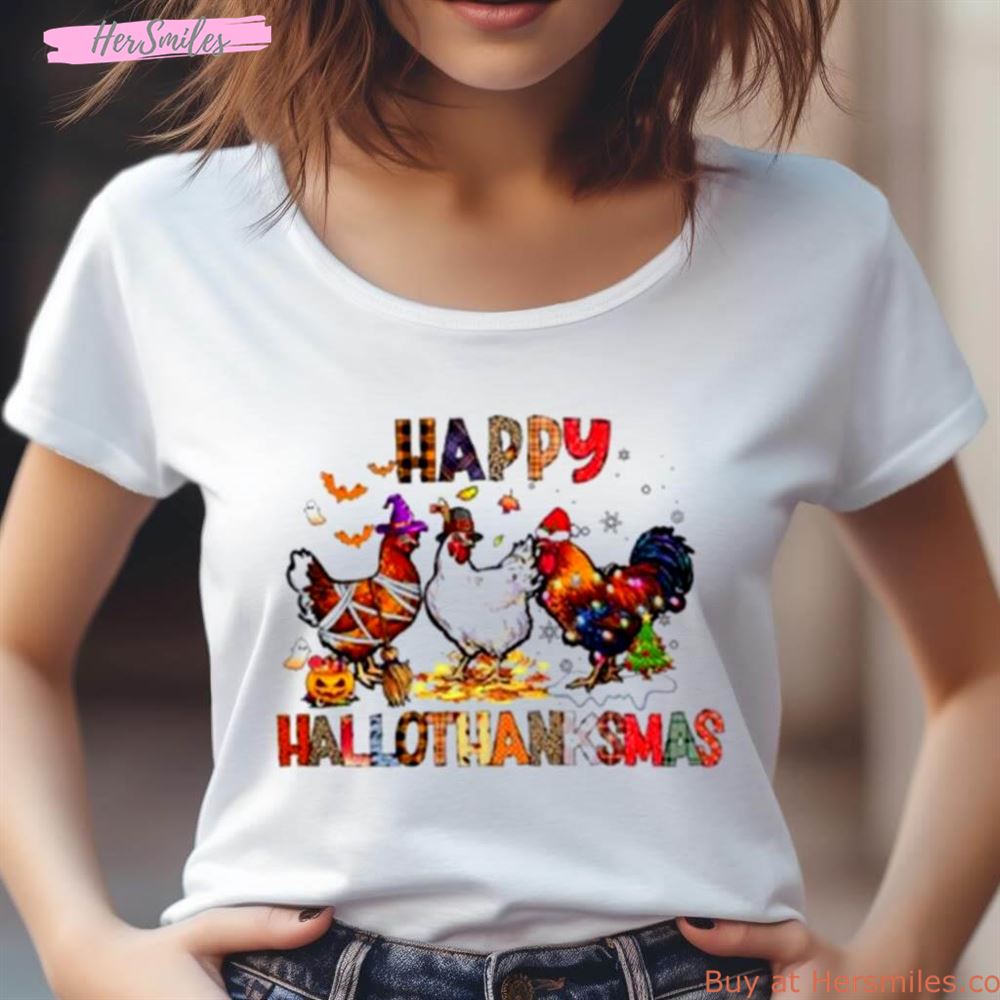 Happy Hallothanksmas Chicken Lover Shirt Happy Hallothanksmas Chicken Lover Shirt