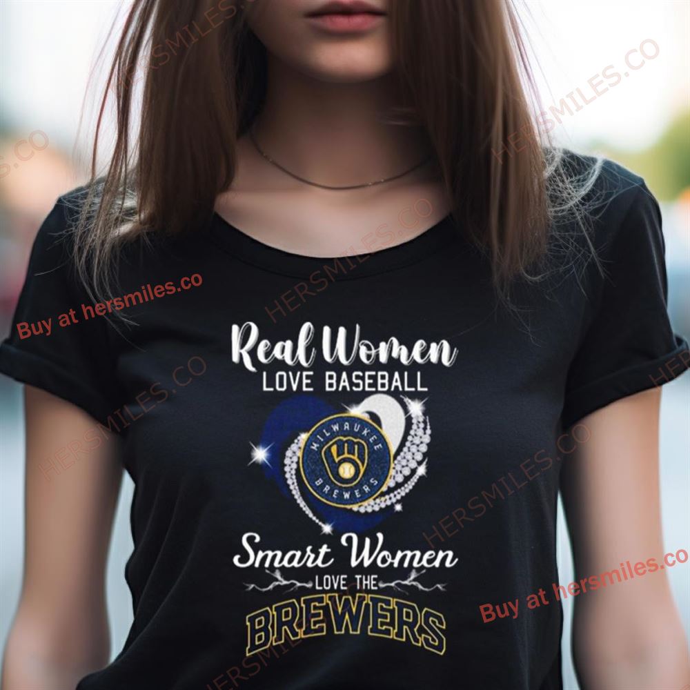 Heart Diamond Real Women Love Baseball Smart Women Love The Milwaukee Brewers 2023 Shirt Heart Diamond Real Women Love Baseball Smart Women Love The Milwaukee Brewers 2023 Shirt