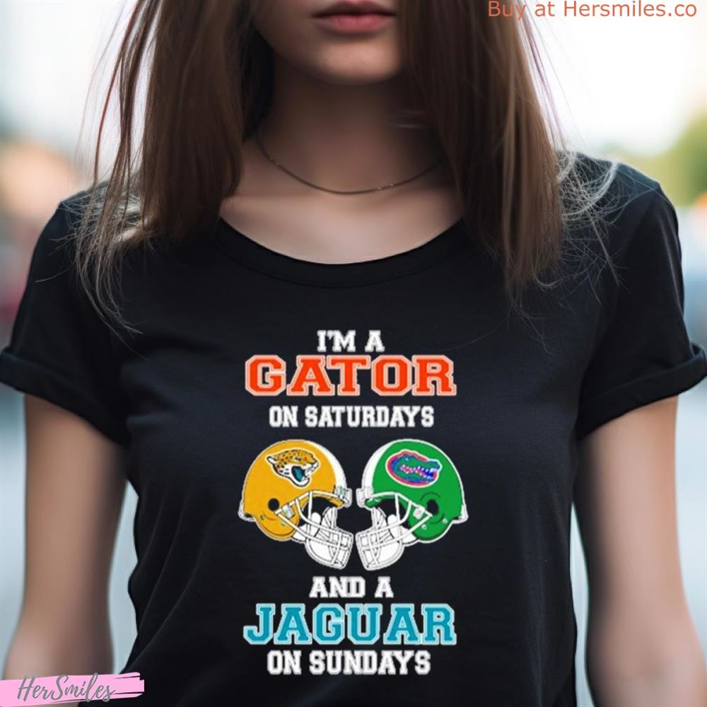 I'M A Gator On Saturdays And A Jaguar On Sundays Helmet 2023 Shirt I'M A Gator On Saturdays And A Jaguar On Sundays Helmet 2023 Shirt