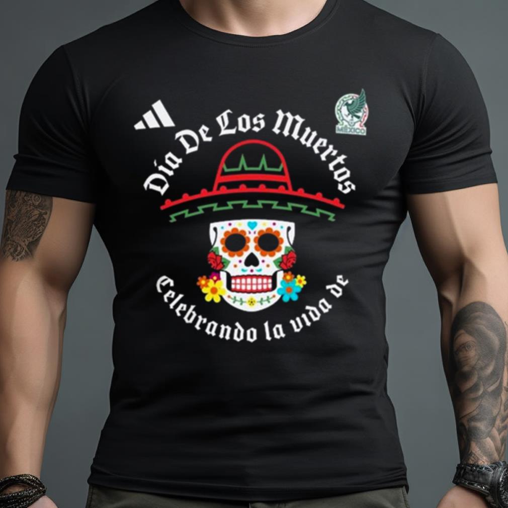 Mexico National Team Adidas Día De Los Muertos Sugar Skull Sombrero Shirt
