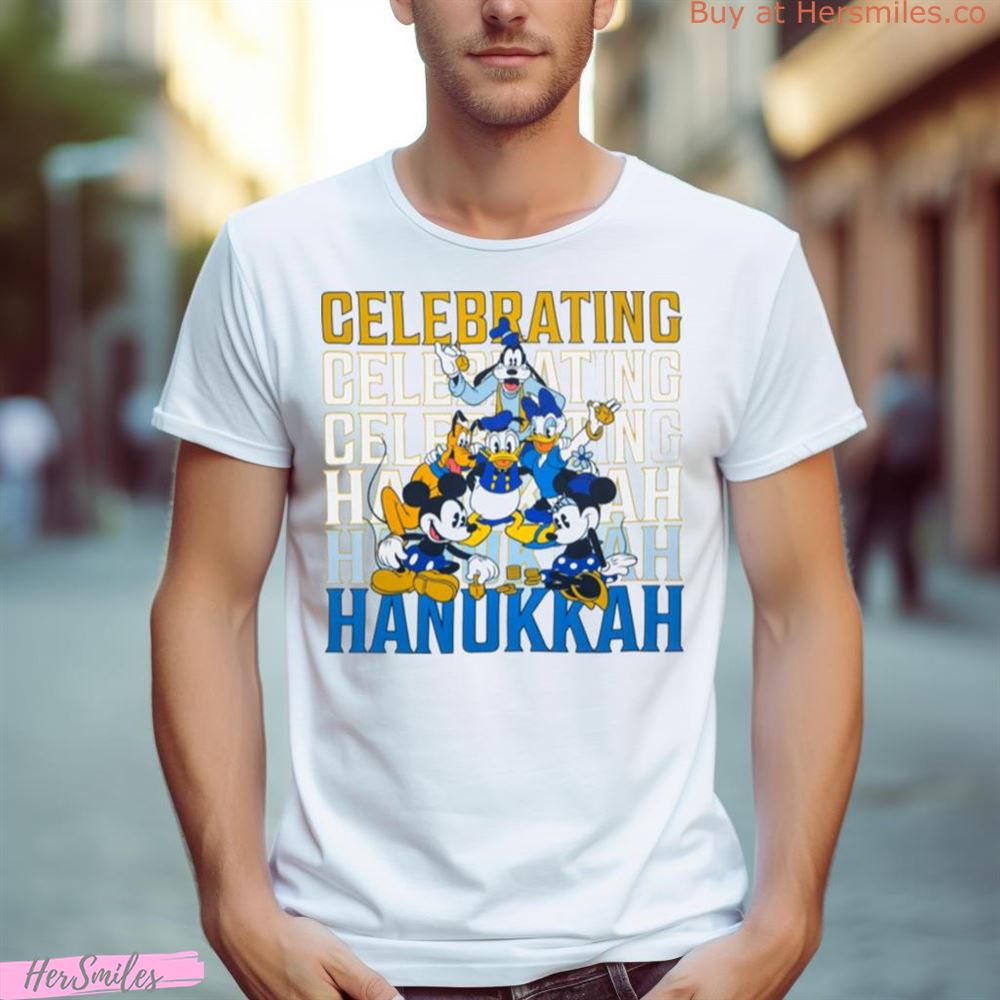 Mickey Mouse And Friends Hanukkah Holiday Family Matching Shirt