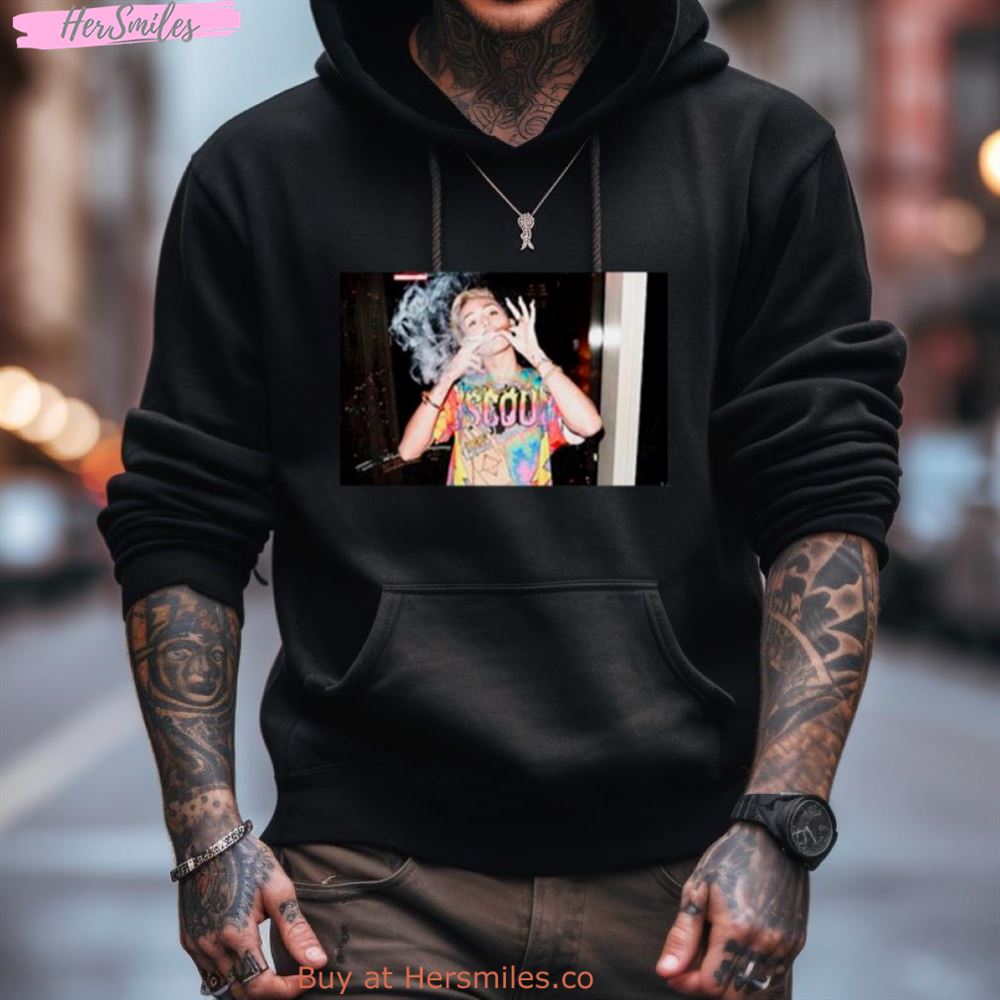Miley Cyrus Smoking Shirt Miley Cyrus Smoking Shirt