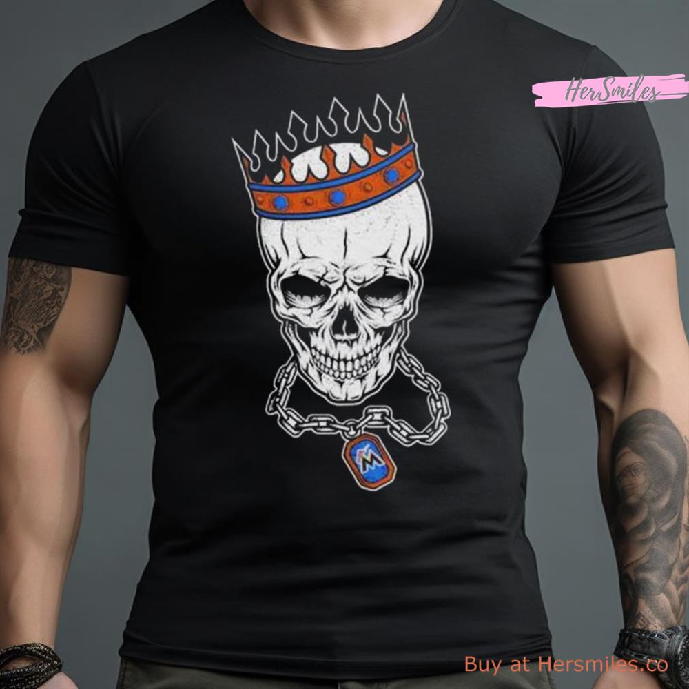 Mlb Miami Marlins Skull Rock With Crown 2023 Shirt