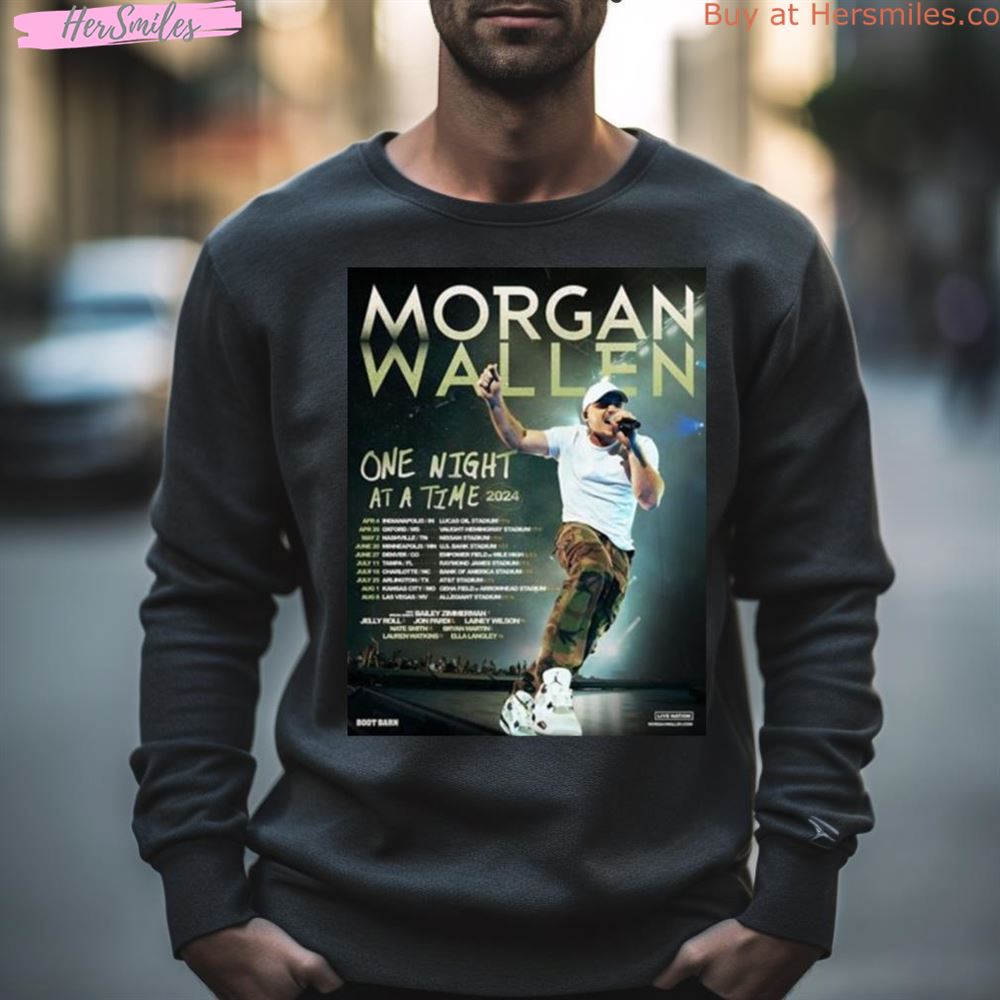 Morgan Wallen Adds 11 Stadium Show To One Night At A Time Tour 2024 Shirt