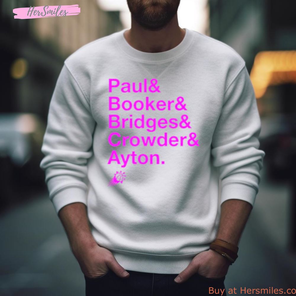 Paul & Booker & Bridges & Crowder & Ayton Phoenix Suns Shirt