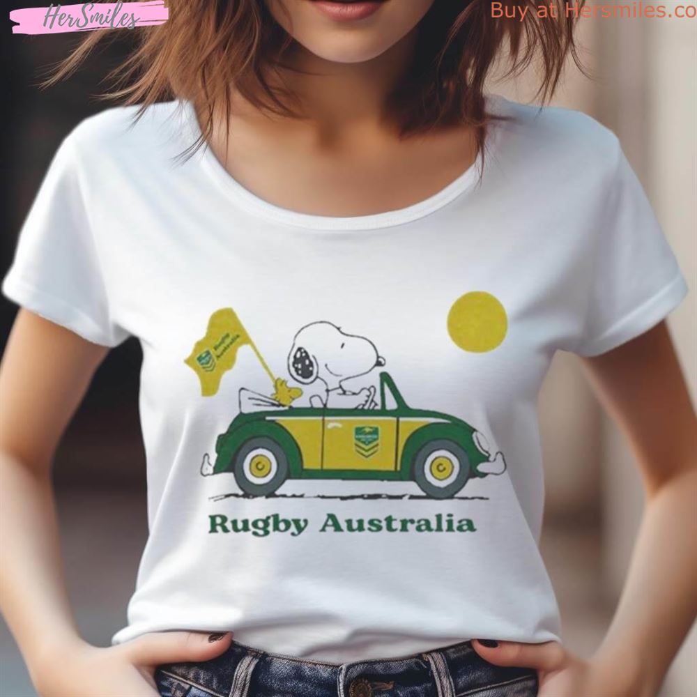 Peanuts Snoopy And Woodstock Rugby Australia On Car 2023 Shirt Peanuts Snoopy And Woodstock Rugby Australia On Car 2023 Shirt