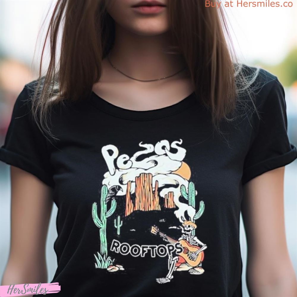 Pecos & The Rooftops Smoking Skeleton Shirt Pecos & The Rooftops Smoking Skeleton Shirt