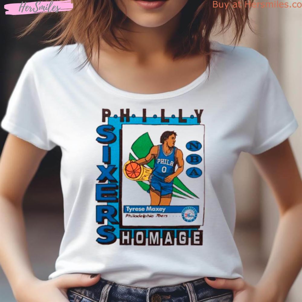 Philadelphia 76Ers Trading Card Tyrese Maxey Nba Player Shirt Philadelphia 76Ers Trading Card Tyrese Maxey Nba Player Shirt