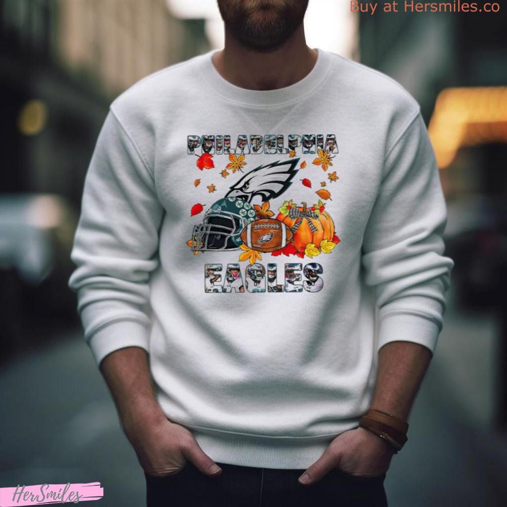 Philadelphia Eagles Fall Helmet Pumpkin Shirt