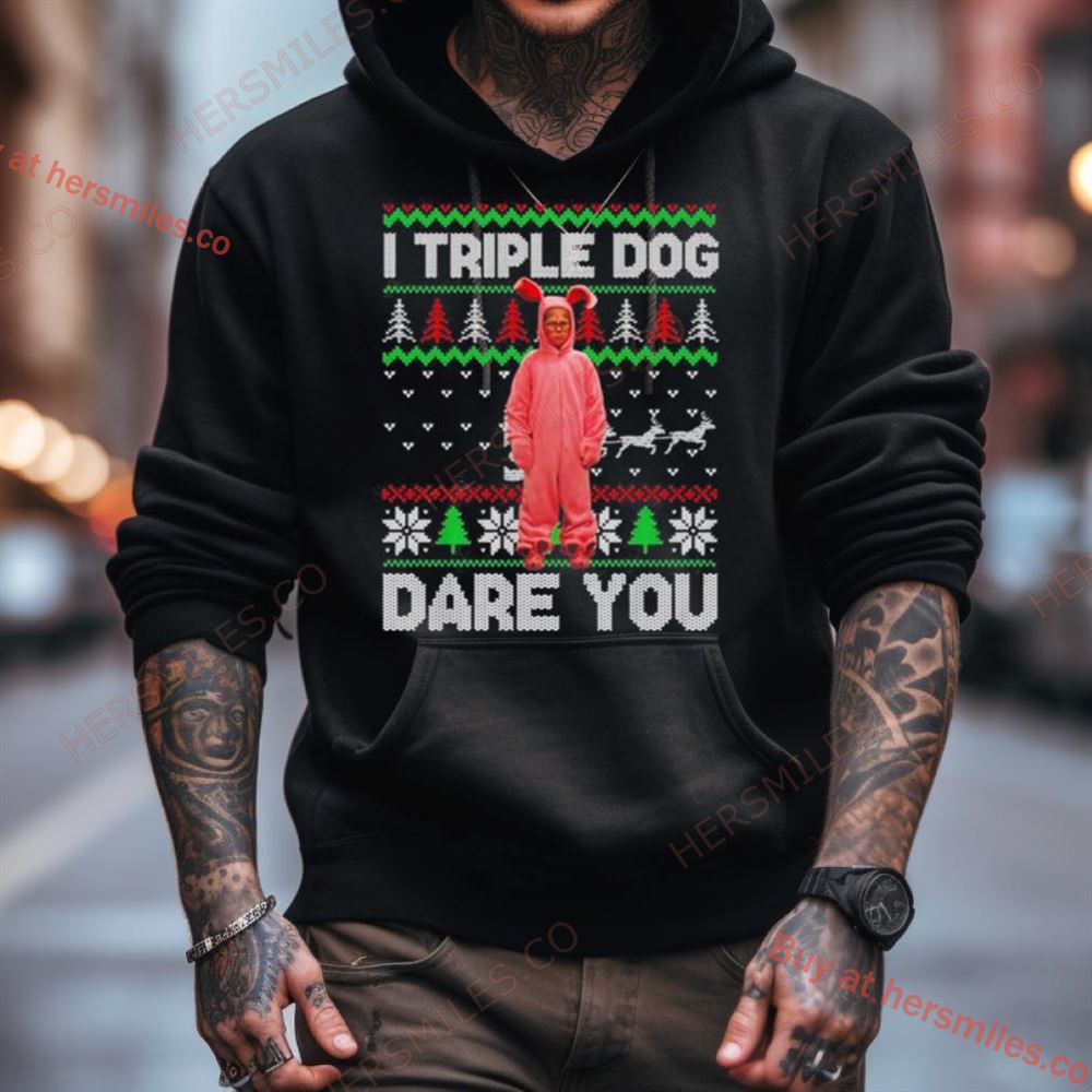 Pink Bunny I Triple Dog Dare You Christmas Shirt Pink Bunny I Triple Dog Dare You Christmas Shirt