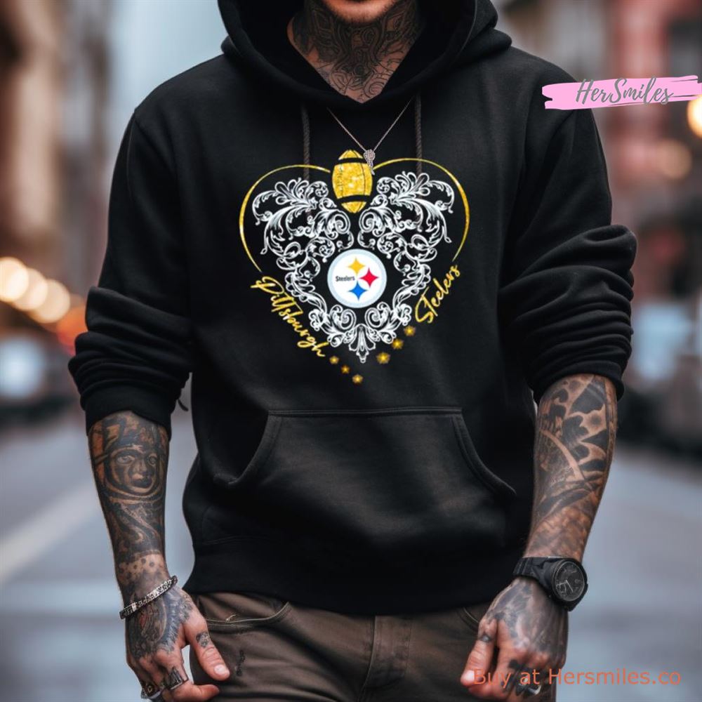 Pittsburgh Steelers Heart Love Football Logo Diamond 2023 Shirt Pittsburgh Steelers Heart Love Football Logo Diamond 2023 Shirt