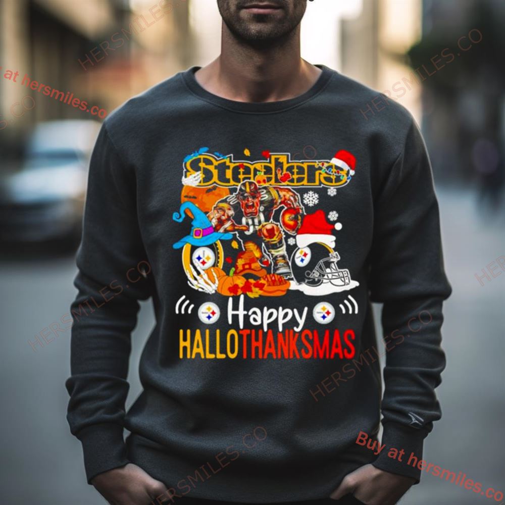 Pittsburgh Steelers Mascot Happy Hallothanksmas Shirt