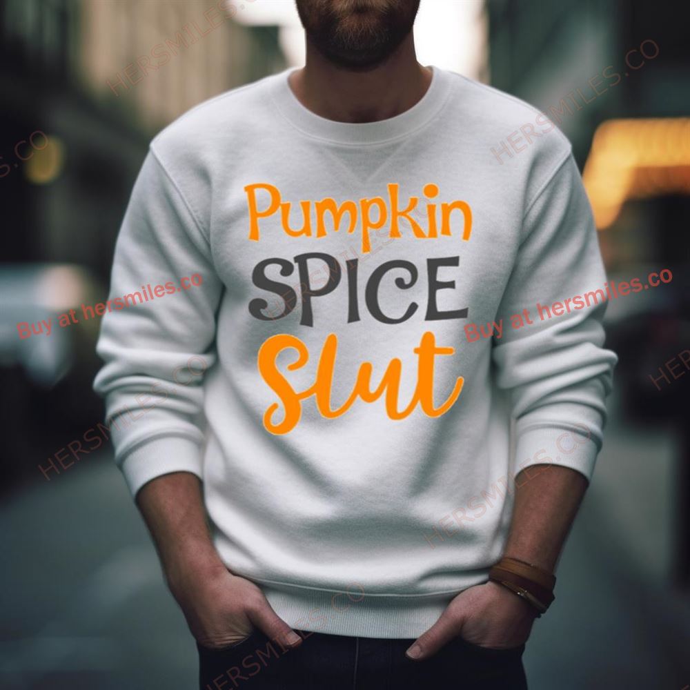 Pumpkin Spice Slut Cute Fall Halloween Party Thanksgiving Holiday Costume Leaves Pu Shirt