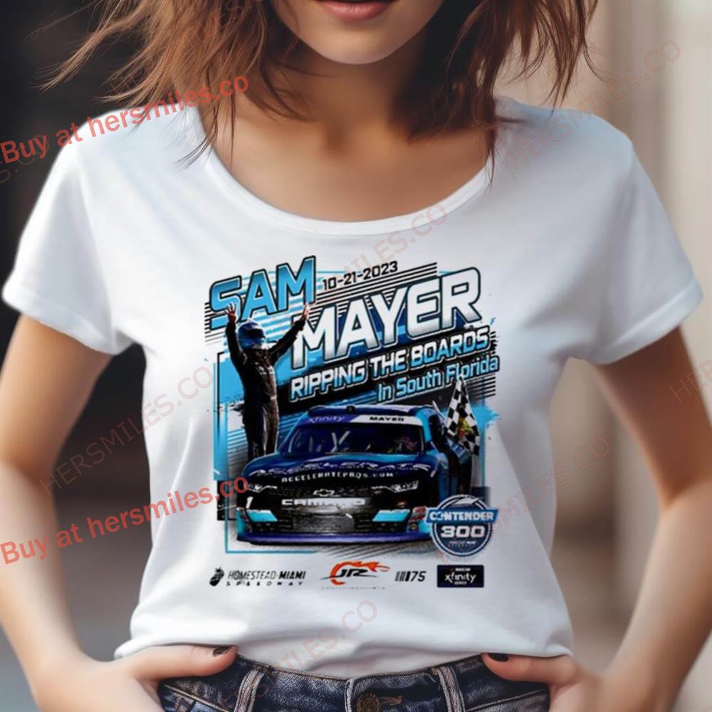 Sam Mayer Ripping The Boards In South Florida Checkered Flag Sports 2023 Contender Boats 300 Race Winner Shirt Sam Mayer Ripping The Boards In South Florida Checkered Flag Sports 2023 Contender Boats 300 Race Winner Shirt