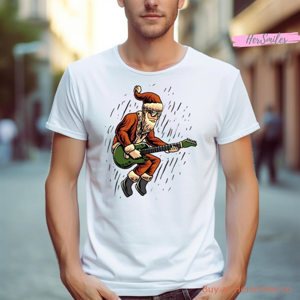 Santa Rock And Roll Shirt