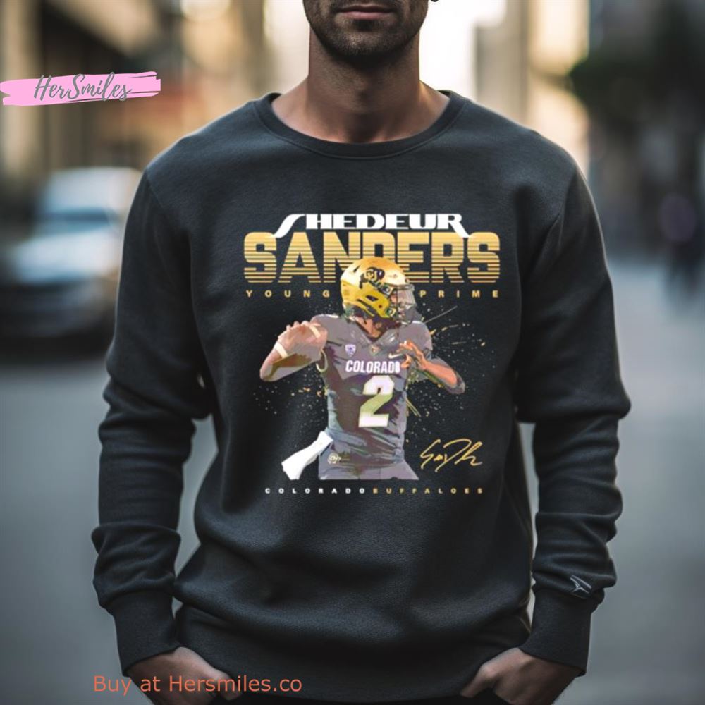 Shedeur Sanders Colorado Buffaloes Young Prime Signature Shirt Shedeur Sanders Colorado Buffaloes Young Prime Signature Shirt