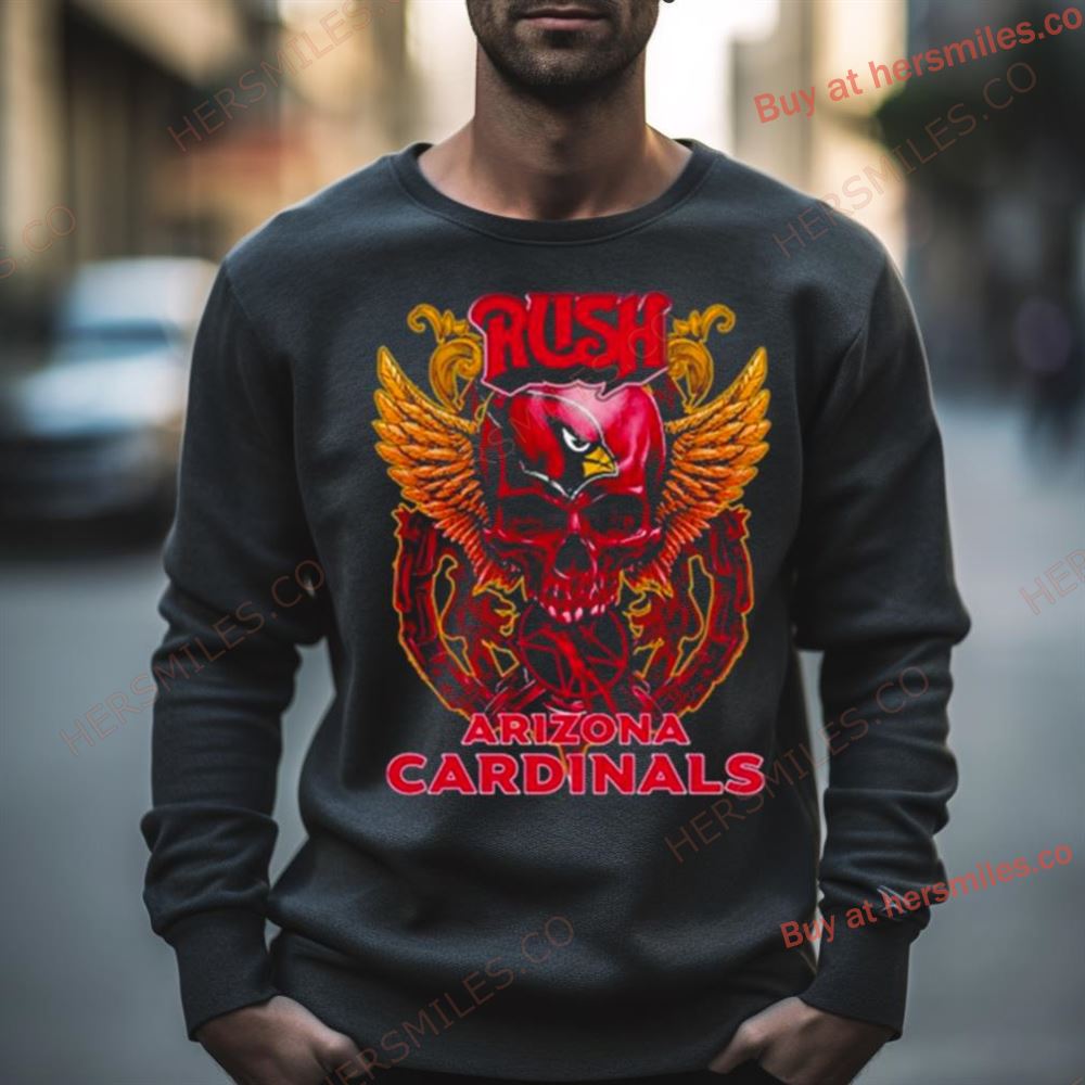 Skull Wings Rush Arizona Cardinals Shirt