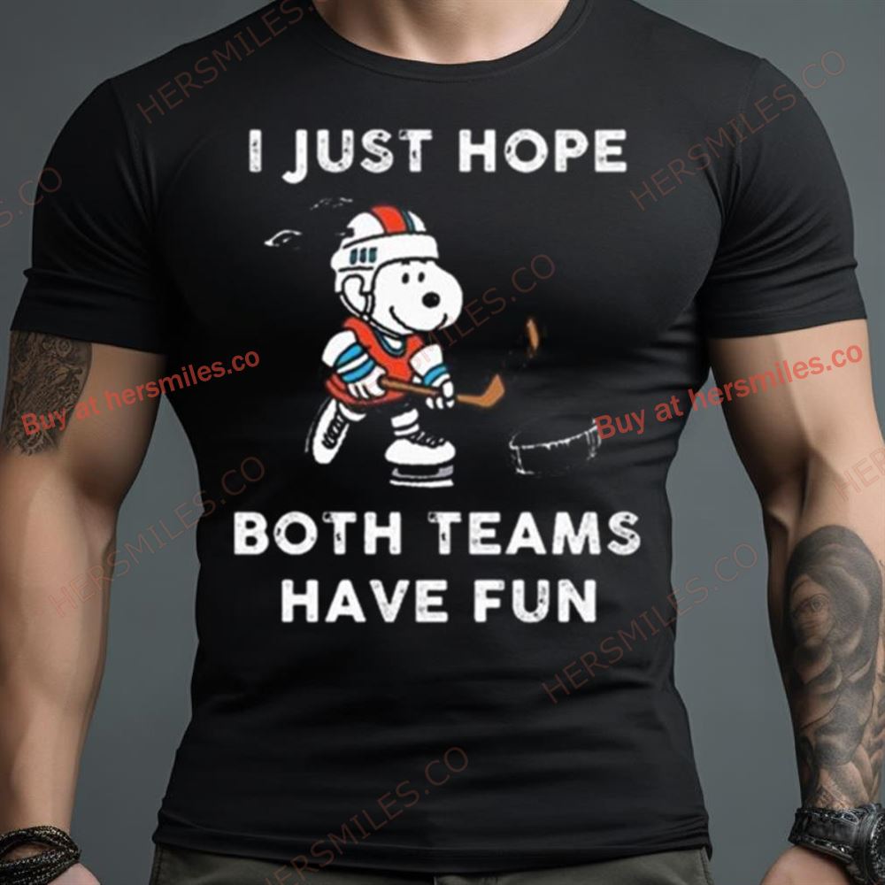 Snoopy Boston Bruins I Just Hope Both Teams Have Fun Shirt