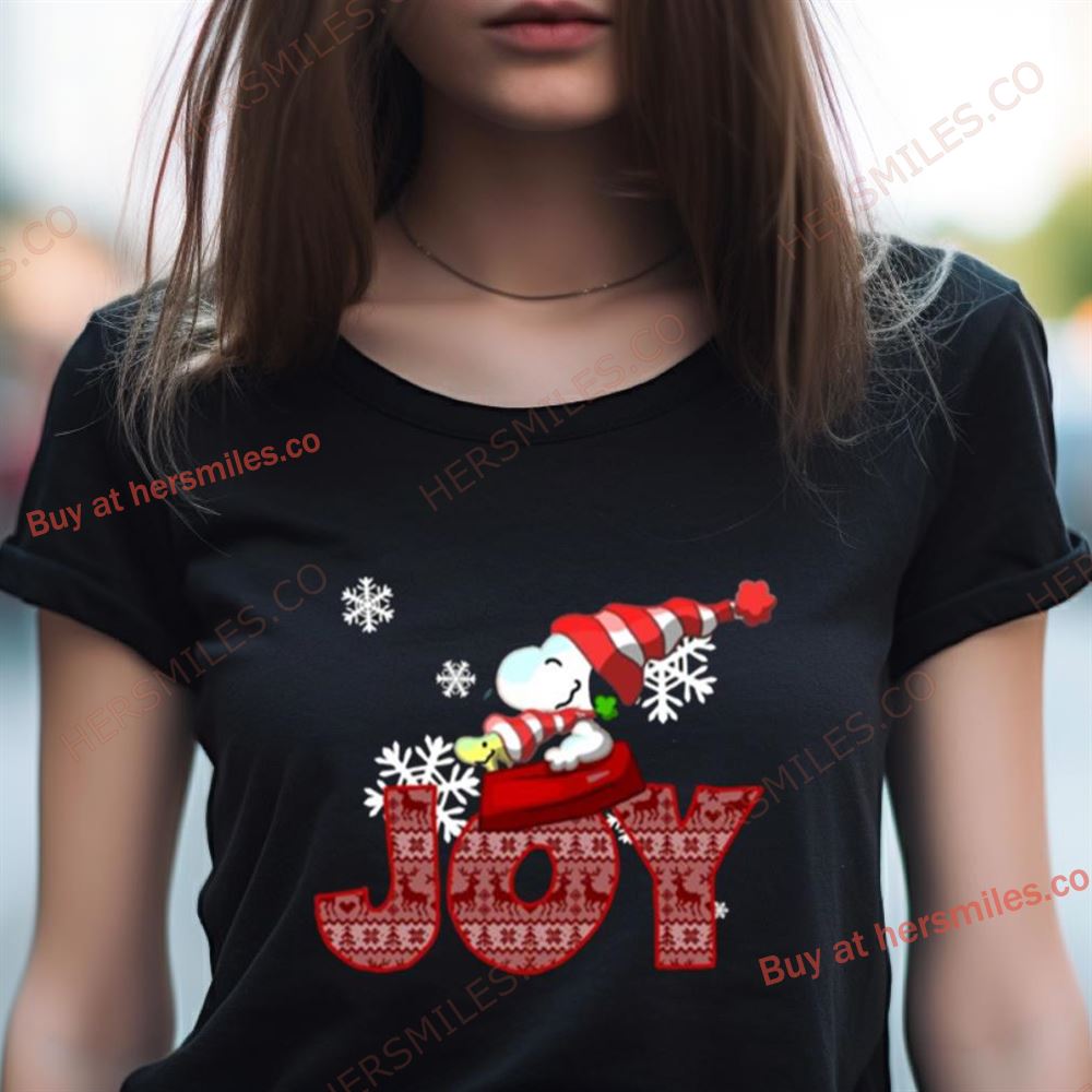 Snoopy Sleeping On Joy Christmas Shirt Snoopy Sleeping On Joy Christmas Shirt