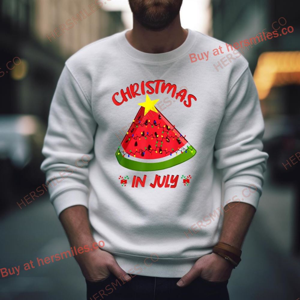 Tree Christmas In July Summer Vacation Shirt