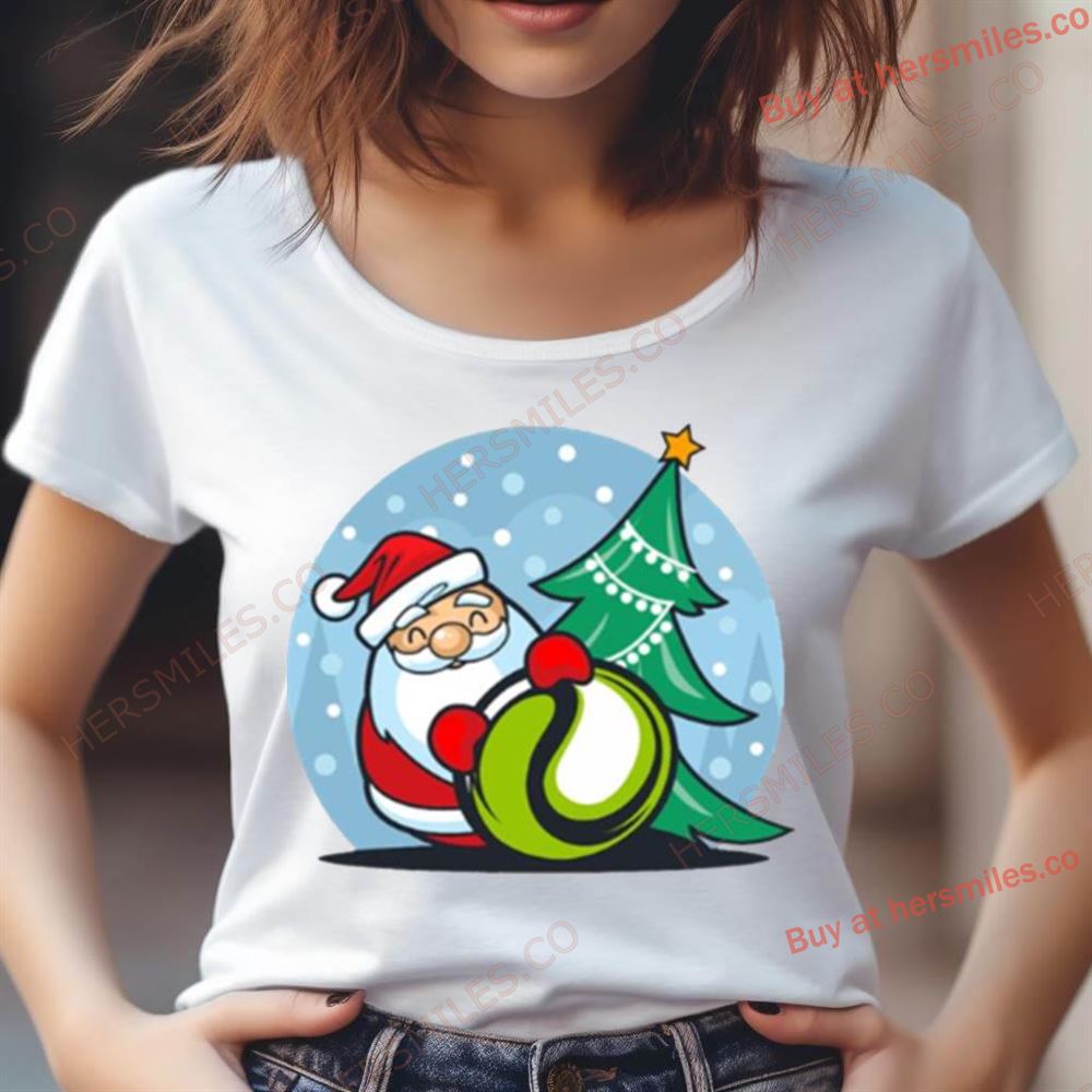 Tree Santa Tennis Christmas Shirt Tree Santa Tennis Christmas Shirt