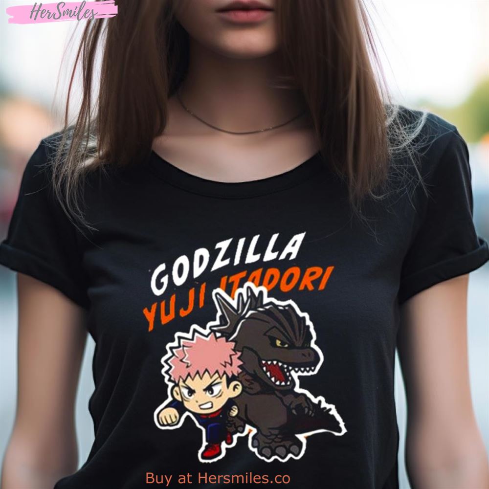 Yuji Itadori X Godzilla X Jujutsu Kaisen Collab Shirt Yuji Itadori X Godzilla X Jujutsu Kaisen Collab Shirt