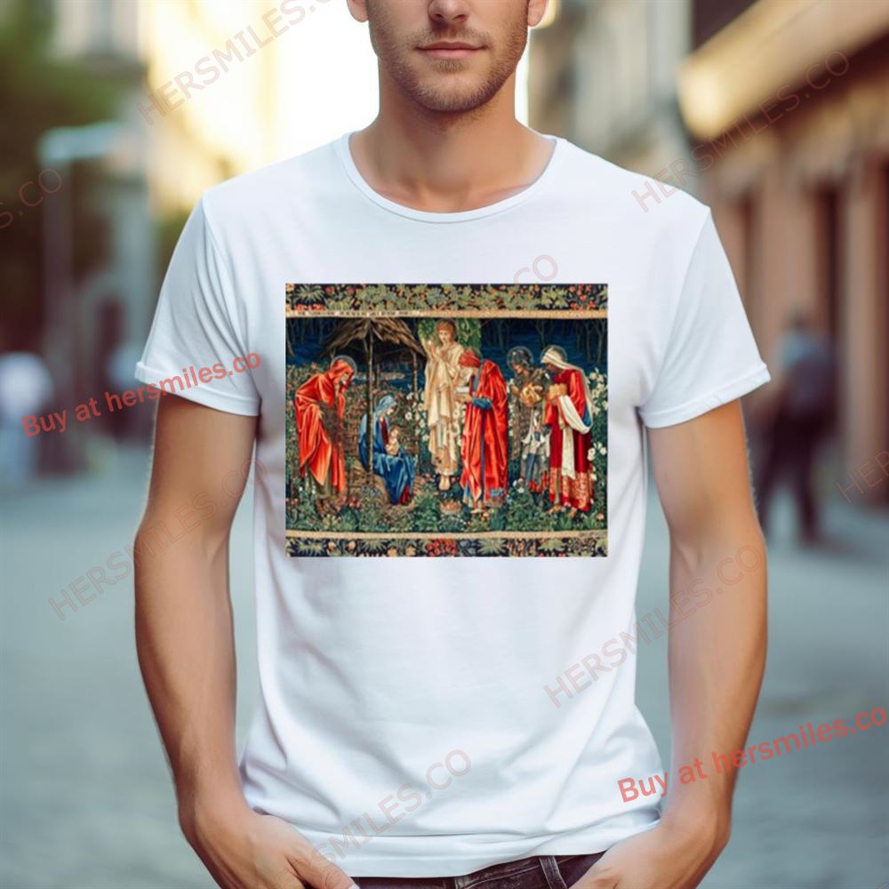 Adoration Of The Magi William Morris Burne Jones Christmas Tapestry Shirt