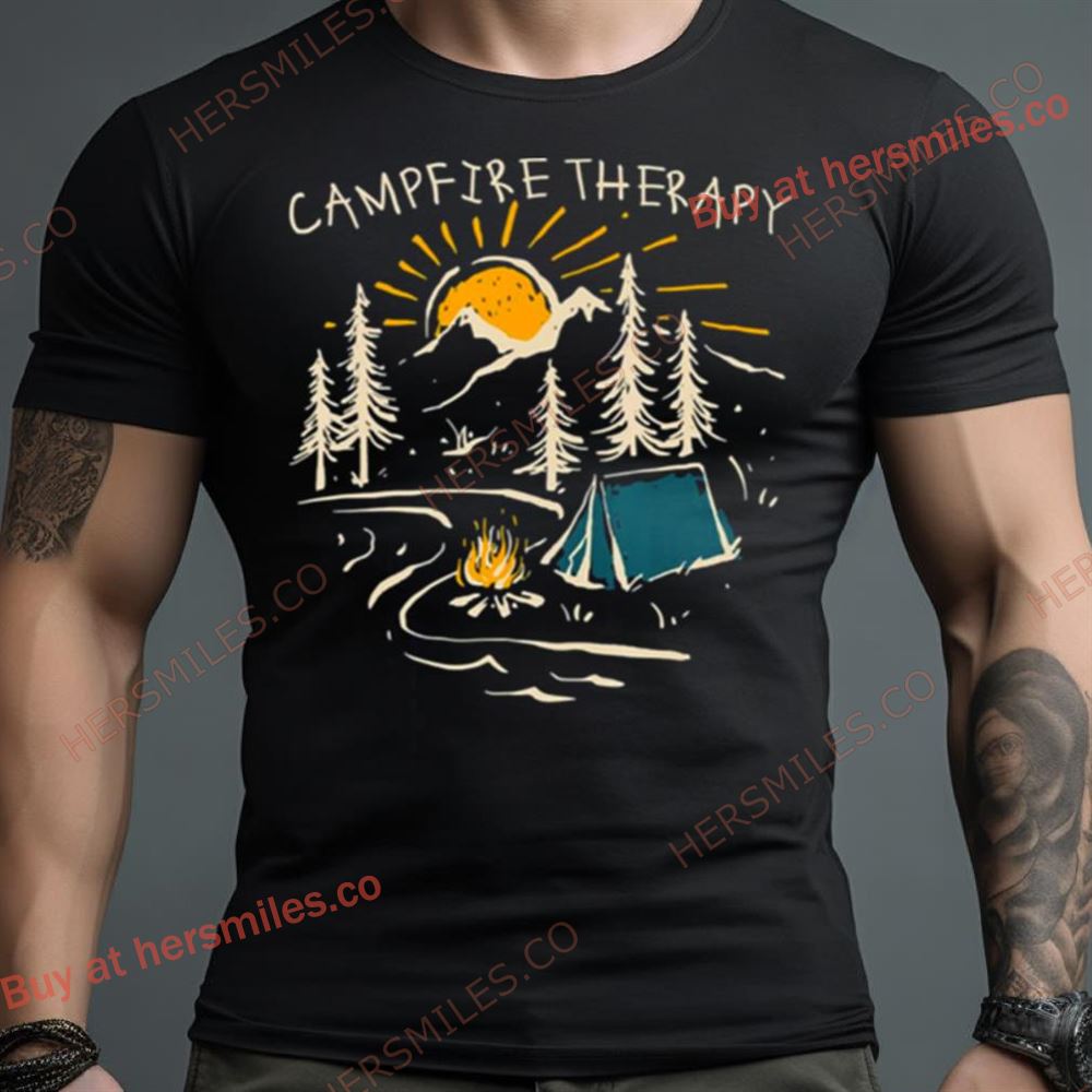 Campfire Therapy Camping Nature Adventure Outdoor Shirt