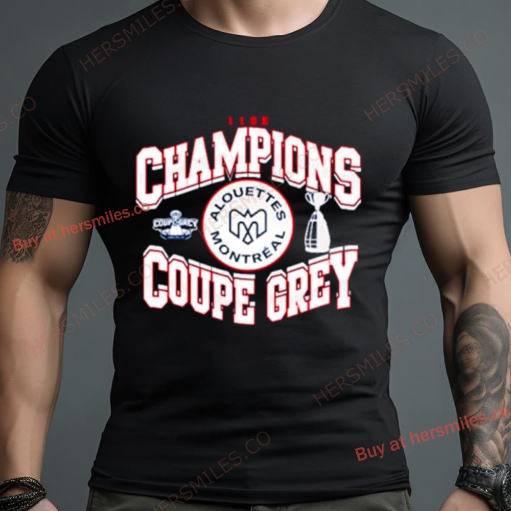 Champions Alouettes Montreal Coupe Grey 2023 Shirt