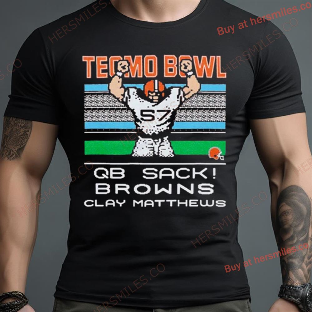 Cleveland Browns Video Game Tecmo Bowl Browns Clay Matthews Shirt