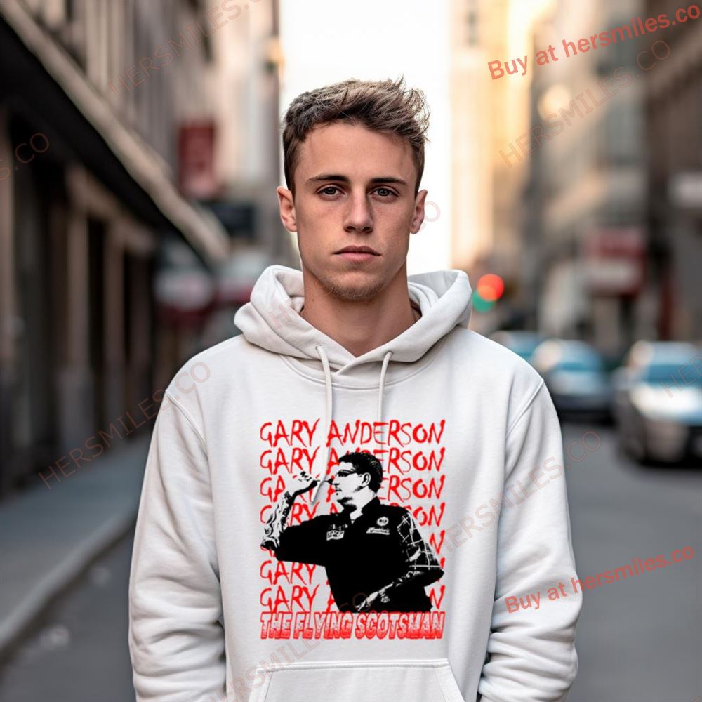 T-shirt Donna My Icon Art Con Stampa 'Anderson Flying Scottish Player' - Omaggio Al Giocatore Di Freccette Scozzese - Taglia 42, Colore Nero