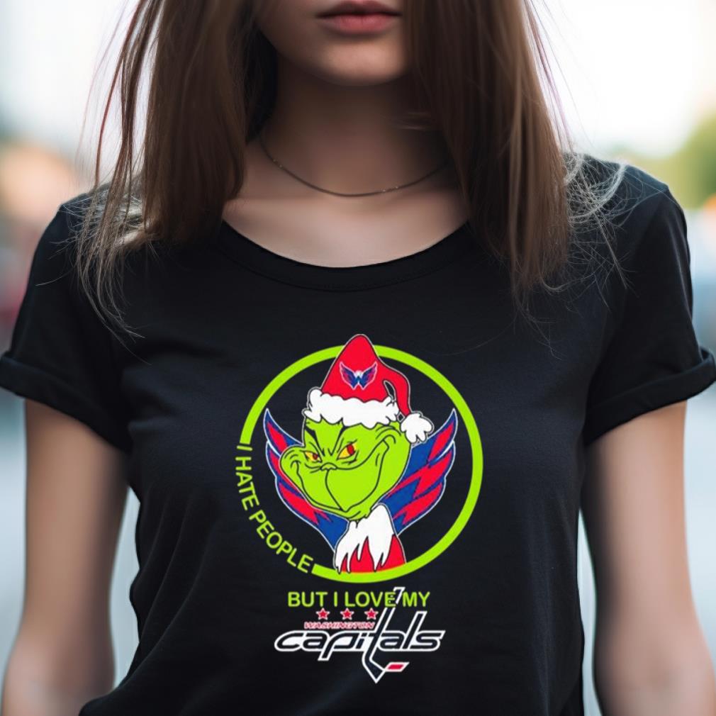 Grinch Santa Christmas I Hate People But I Love My Washington Capital Shirt Grinch Santa Christmas I Hate People But I Love My Washington Capital Shirt